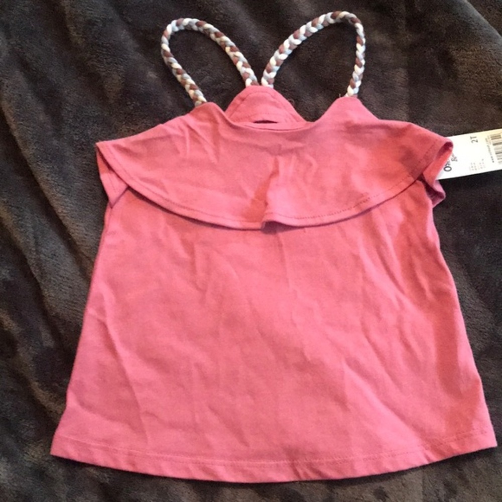 Osh kosh size 2T pink tank top